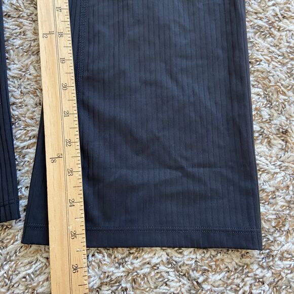 Prana Luxara Rib Flare Crop Legging Women's M Black High Rise Ribbed Texture - Picture 11 of 13